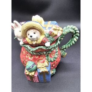 Vintage Fitz And Floyd Holiday Creamer Christmas Easter Bunny‎